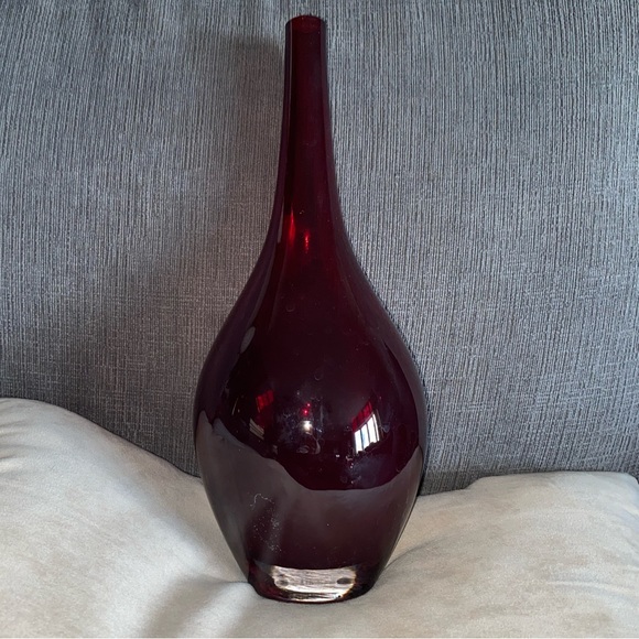 IKEA Accents Ikea Retired Ruby Red Burgundy Cranberry Glass Salong